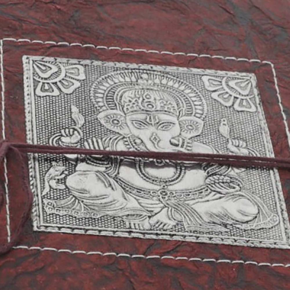 Kunst Und Magie Tagebuch Poesiealbum Handgefertigt - Geprägtes Notizbuch Lord Ganesha 25x18cm XL
