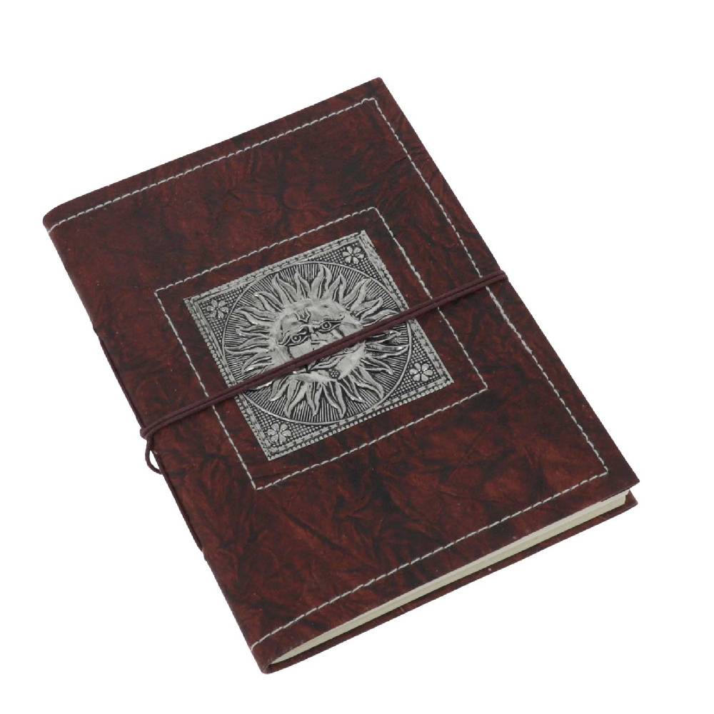 Kunst Und Magie Tagebuch Poesiealbum Handgefertigt - Geprägtes Notizbuch Blume Des Lebens Flower Of Life 25x18cm XL