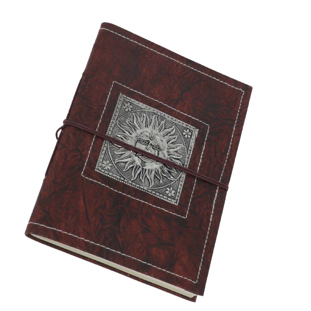 Kunst Und Magie Tagebuch Poesiealbum Handgefertigt - Geprägtes Notizbuch Blume Des Lebens Flower Of Life 25x18cm XL