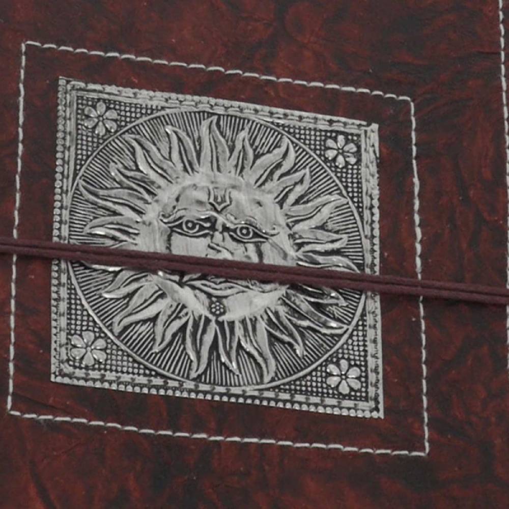 Kunst Und Magie Tagebuch Poesiealbum Handgefertigt - Geprägtes Notizbuch Blume Des Lebens Flower Of Life 25x18cm XL