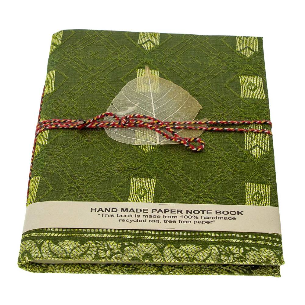 Kunst Und Magie Tagebuch Poesiealbum handgefertigt Sari Baumwollpapier- Notizbuch 10x15cm Nachhaltig