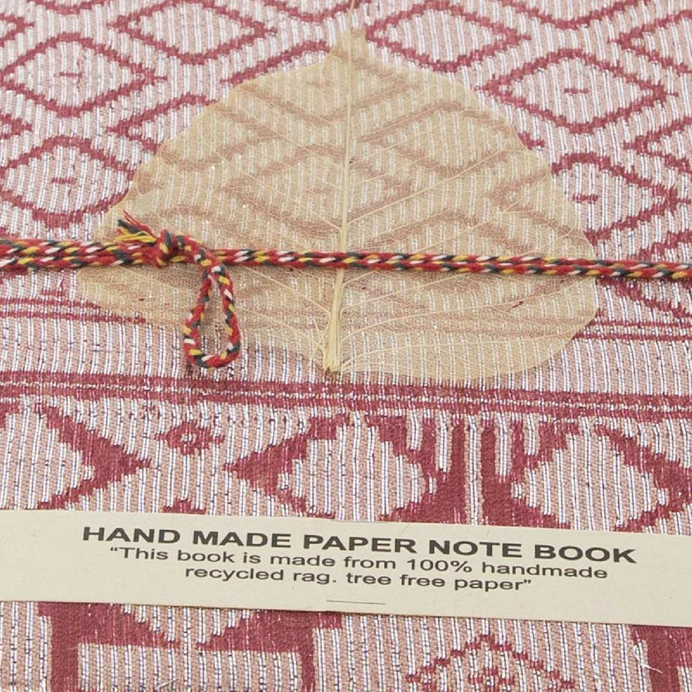 Kunst Und Magie Tagebuch Poesiealbum Handgefertigt Sari Baumwollpapier- Notizbuch 10x15cm Nachhaltig