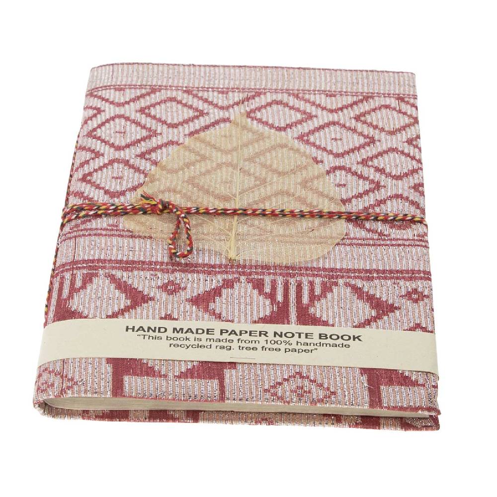 Kunst Und Magie Tagebuch Poesiealbum Handgefertigt Sari Baumwollpapier- Notizbuch 20x15cm Nachhaltig