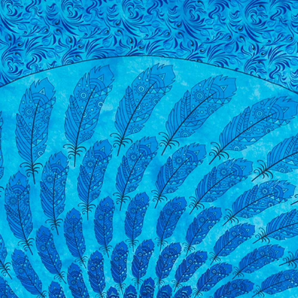 Kunst Und Magie Tagesdecke Wandbehang Deko Tuch Federn Mandala Dreamcatcher Türkis Ca.200 X 230cm