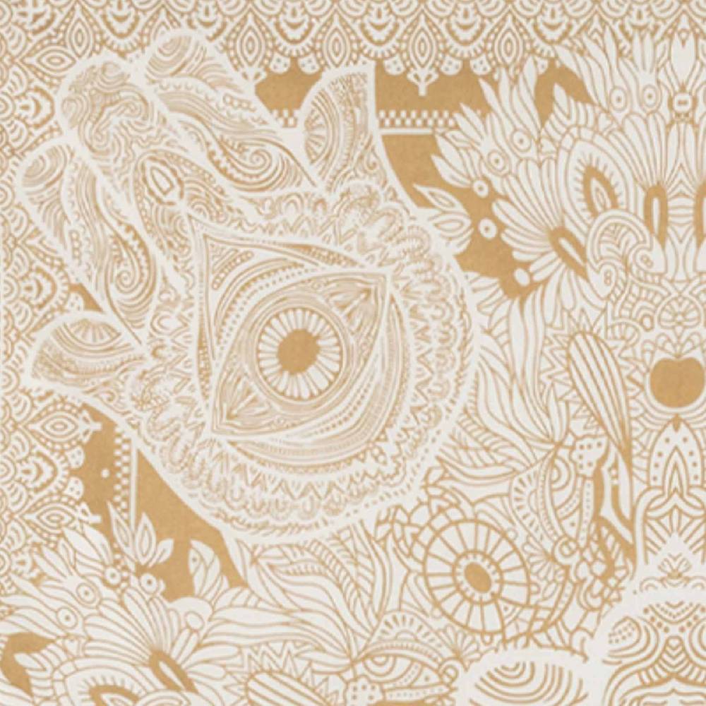 Kunst Und Magie Tagesdecke Wandbehang Deko Tuch Goldene Hamsa Hand UV-Aktiv Ca. 200 X135cm