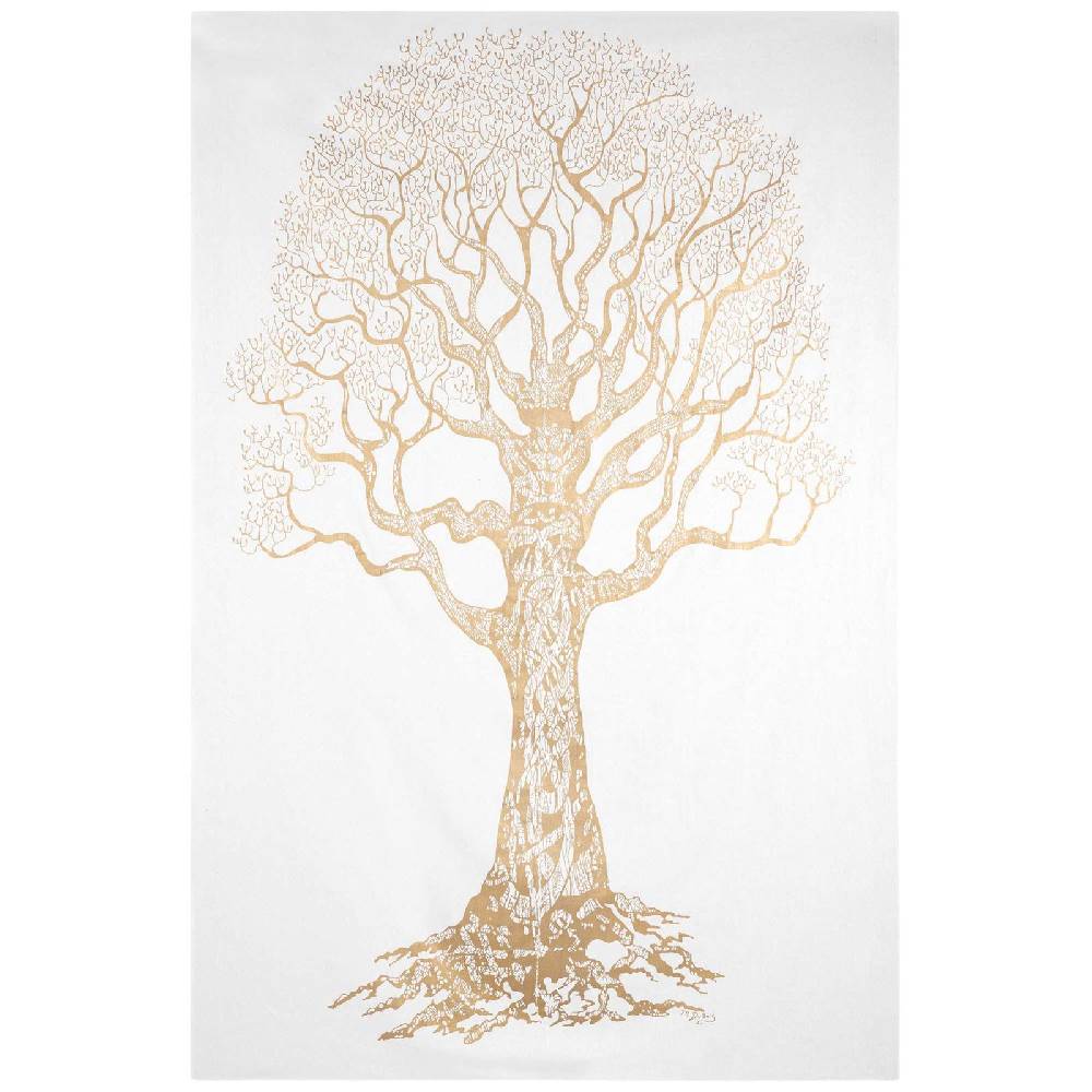 Kunst Und Magie Tagesdecke Wandbehang Deko Tuch Goldener Baum Lebensbaum Ca. 200 X135cm
