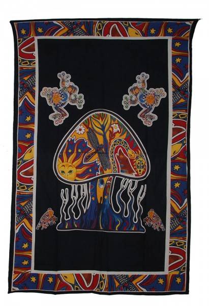Kunst Und Magie Tagesdecke Wandbehang Magic Mushroom Tuch Pilze