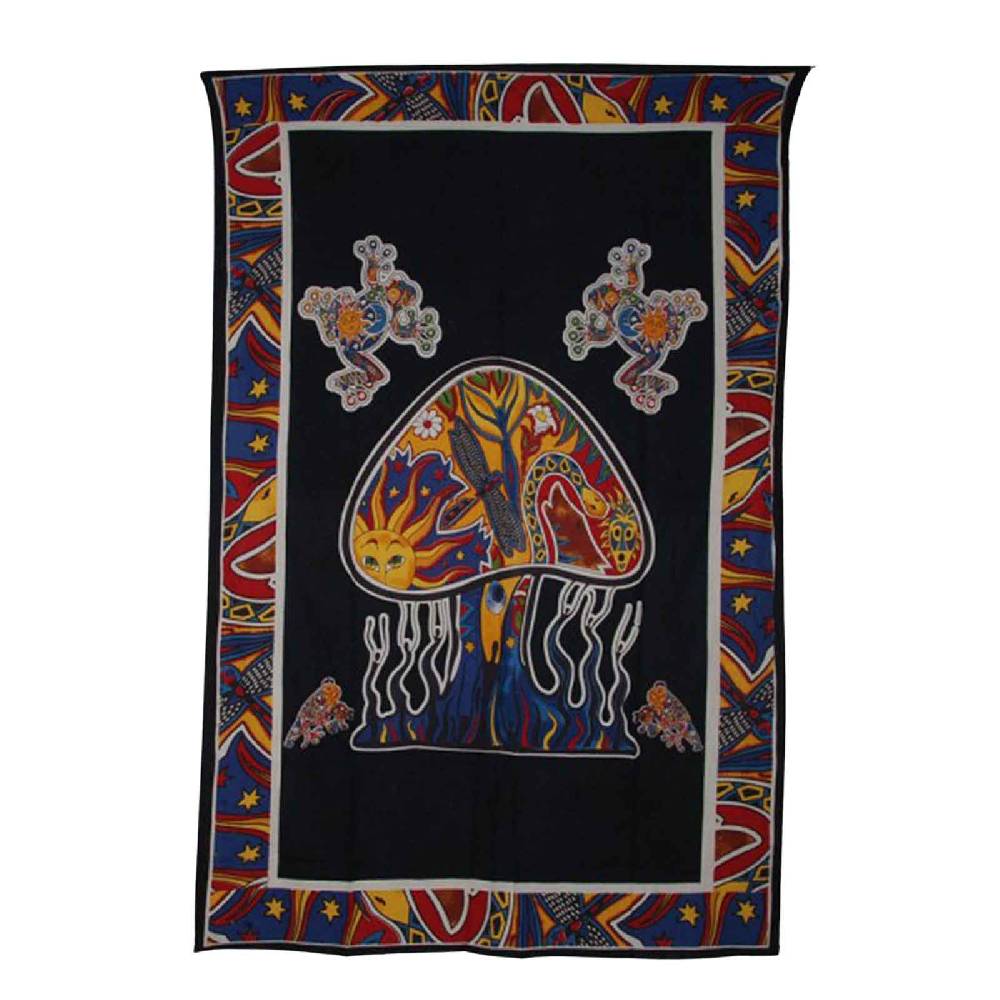 Kunst Und Magie Tagesdecke Wandbehang Magic Mushroom Tuch Pilze