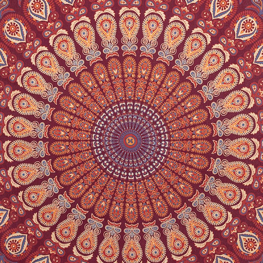 Kunst Und Magie Tagesdecke Wandbehang Mandala Deko Tuch Peacock Pfau XL Ca. 200 X 230cm