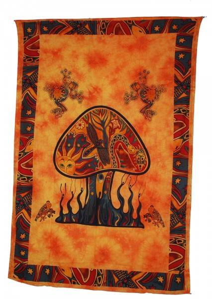 Kunst Und Magie Tagesdecke Wandbehang Mushroom Tuch Pilze