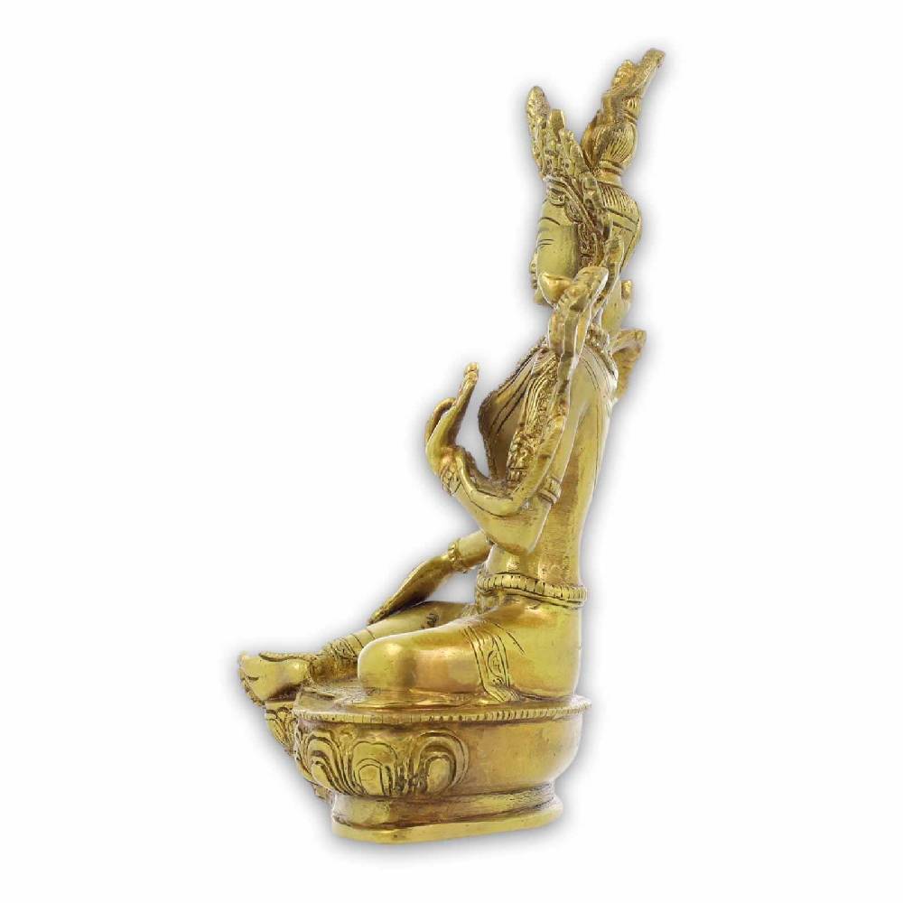 Kunst Und Magie Tara Statue Skulptur Sitzend Messing Figur Ca 20cm