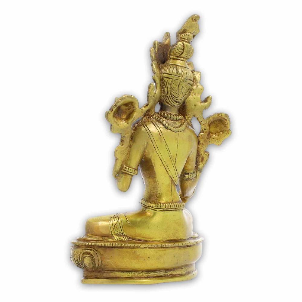 Kunst Und Magie Tara Statue Skulptur Sitzend Messing Figur Ca 20cm