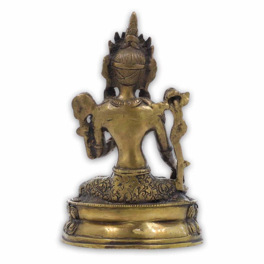 Kunst Und Magie Tara Statue Skulptur Sitzend Messing Figur Ca 21cm