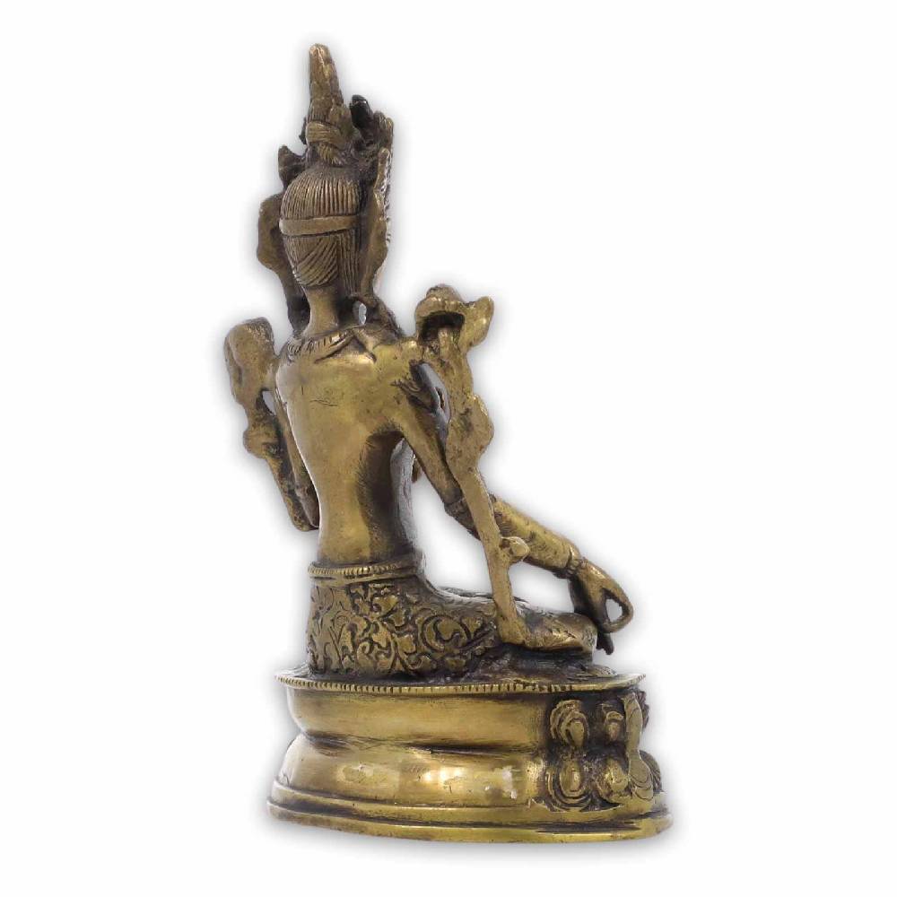 Kunst Und Magie Tara Statue Skulptur Sitzend Messing Figur Ca 21cm