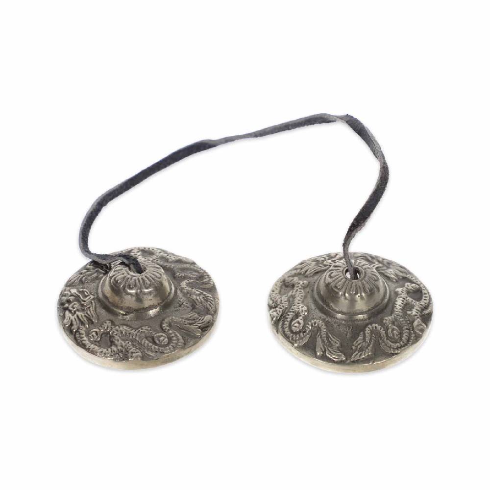 Kunst Und Magie Tibetische Drachen Zimbeln Tingcha Mit Hellem Klang 6 Cm Mit Geschenkbox