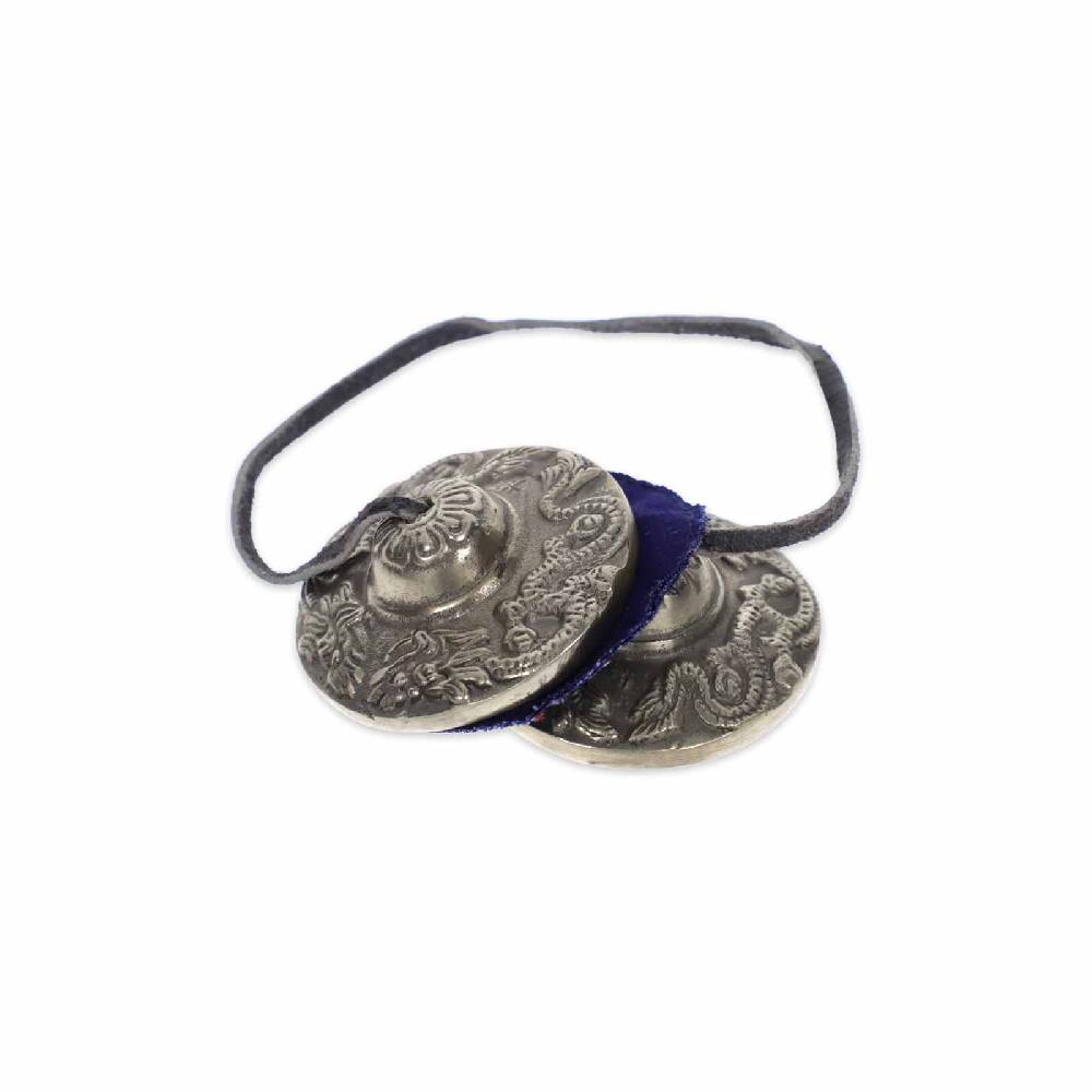 Kunst Und Magie Tibetische Drachen Zimbeln Tingcha mit Hellem Klang 6 cm mit Geschenkbox