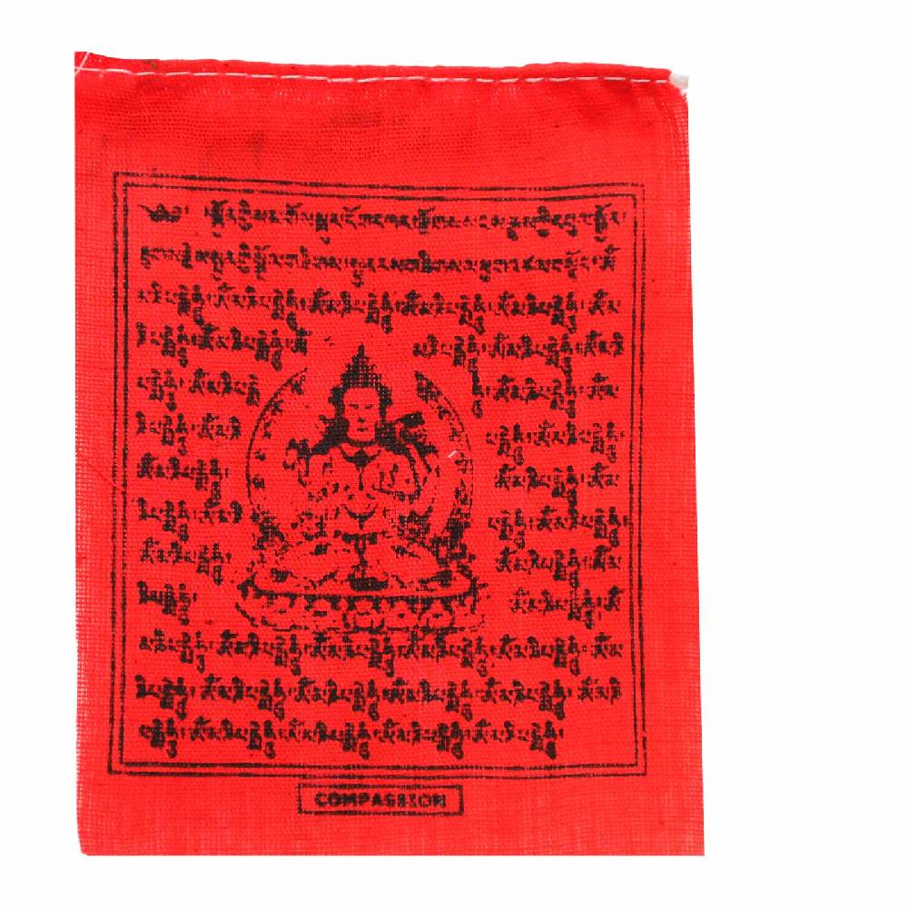 Kunst Und Magie Tibetische Gebetsfahnen Grüne Tara Green Tara Mantra Bunt Ca 3,5m Tibet