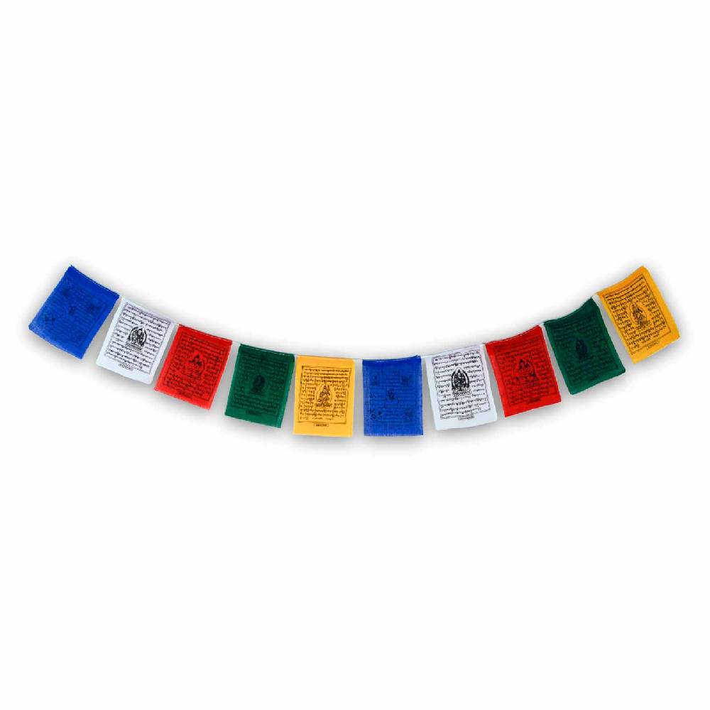 Kunst Und Magie Tibetische Gebetsfahnen Medizin Buddha Mantras Bunt Mini ca 100cm Tibet Gebetsfahne Praying Flag