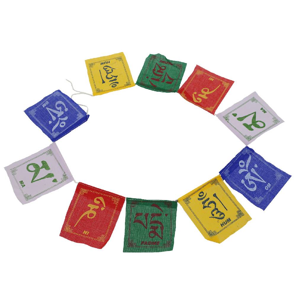 Kunst Und Magie Tibetische Gebetsfahnen OM Bunt Ca 1M Tibet Praying Flags