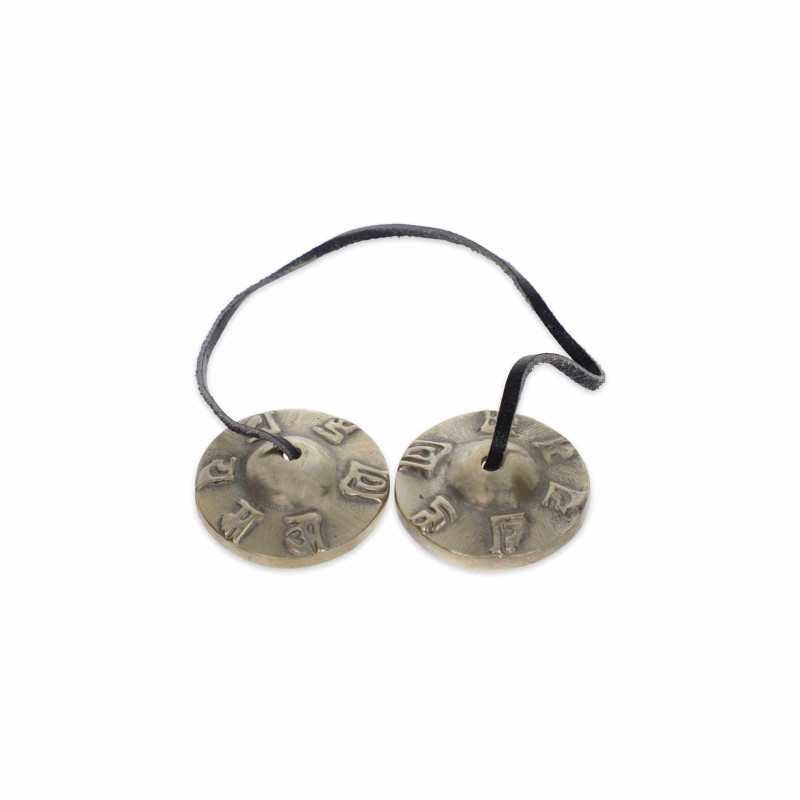 Kunst Und Magie Tibetische Zimbeln OM Tingcha Mit Hellem Klang 4,5 Cm Mit Geschenkbox