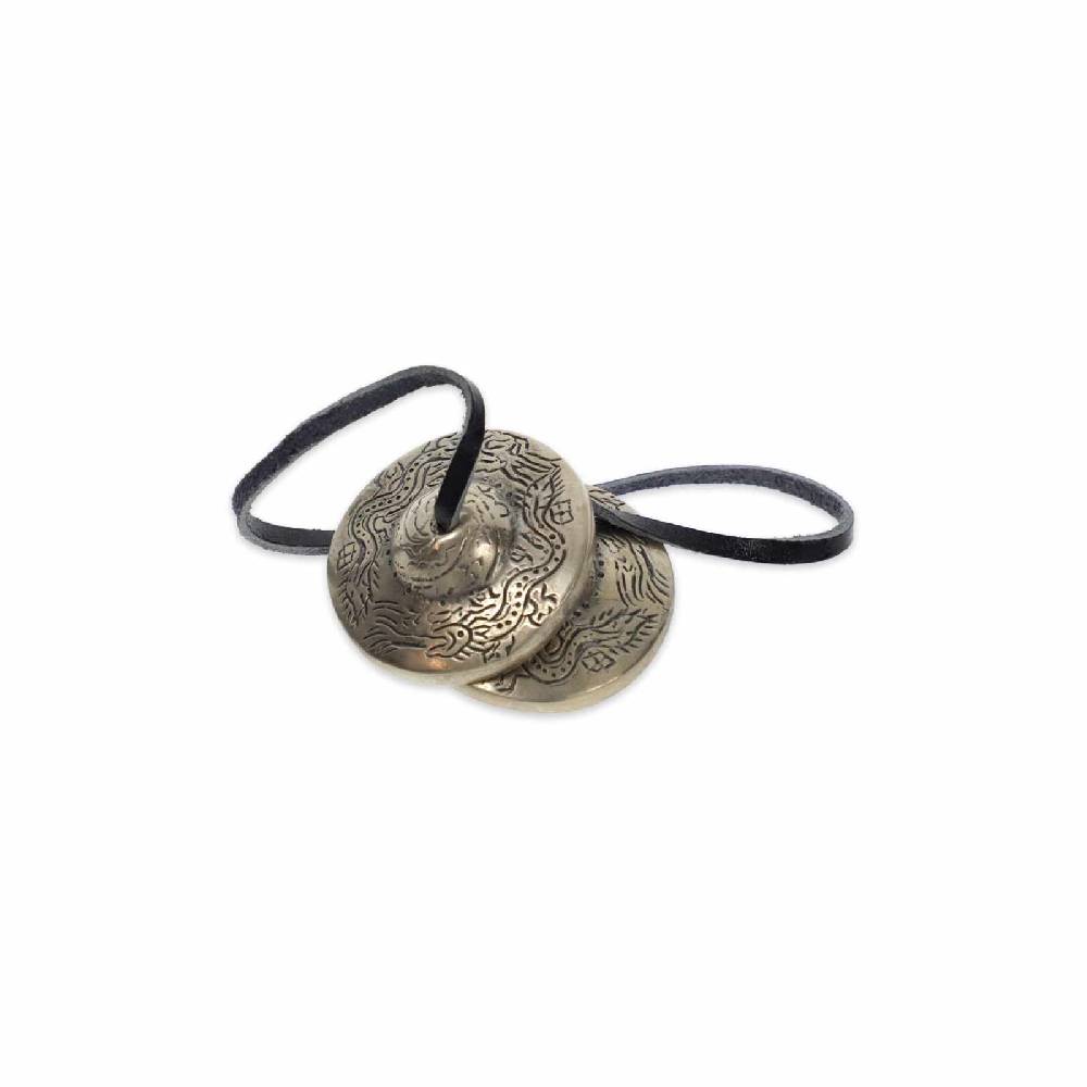 Kunst Und Magie Tibetische Zimbeln Tingcha Mit Hellem Klang 4,5 Cm Mit Geschenkbox