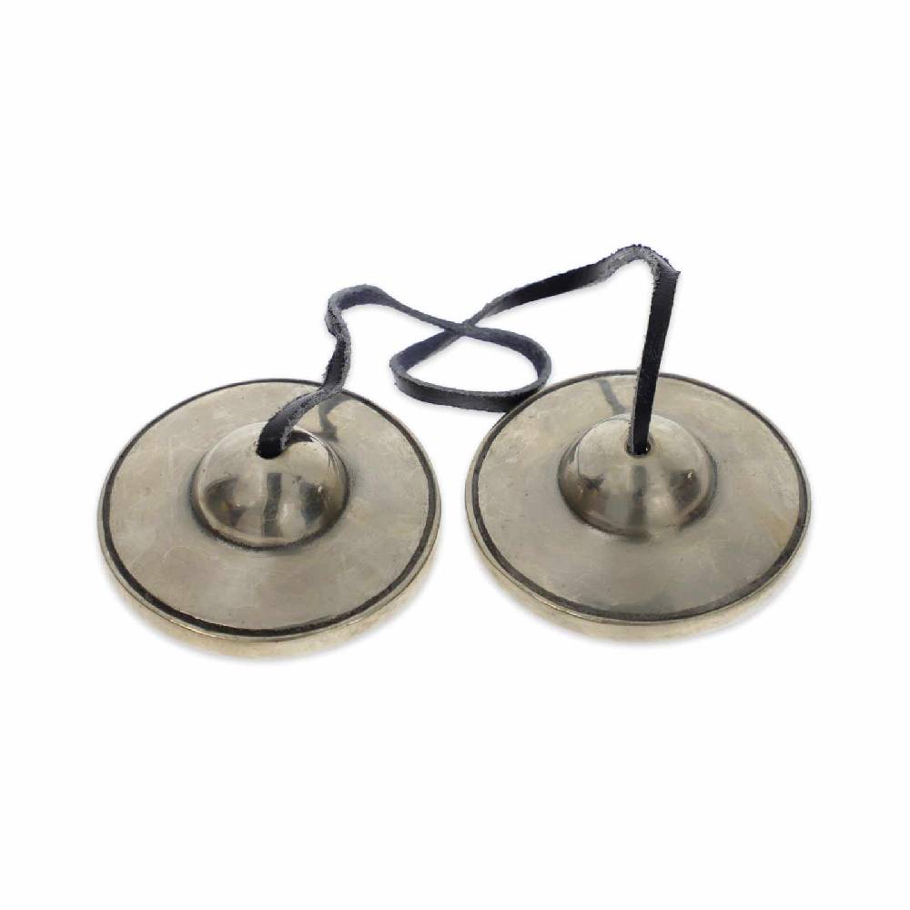 Kunst Und Magie Tibetische Zimbeln Tingcha mit Hellem Klang 7cm mit Geschenkbox