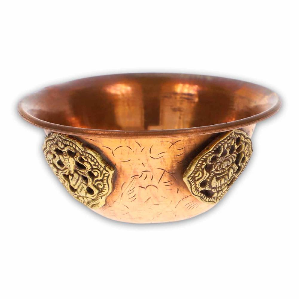 Kunst Und Magie Tibetisches Räuchergefäß Opferschale Butterlampe Handarbeit Dipa M