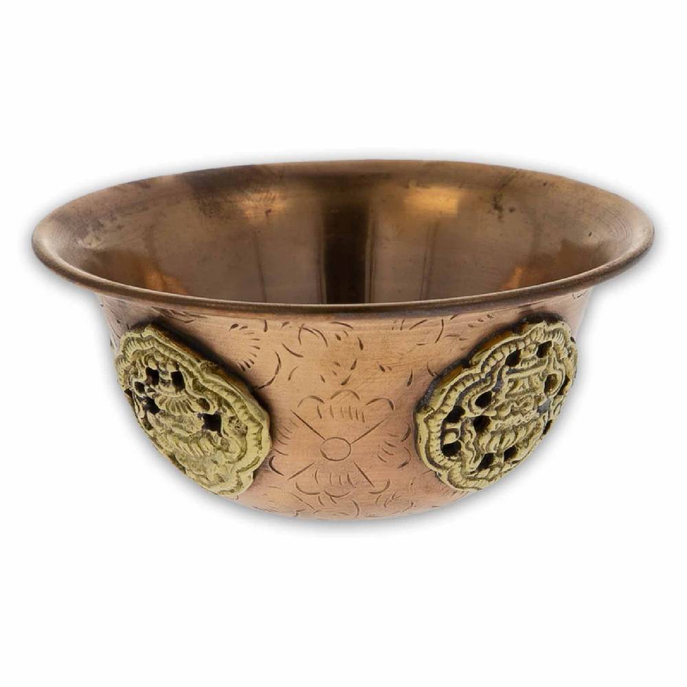 Kunst Und Magie Tibetisches Räuchergefäß Opferschale Butterlampe Handarbeit Dipa M