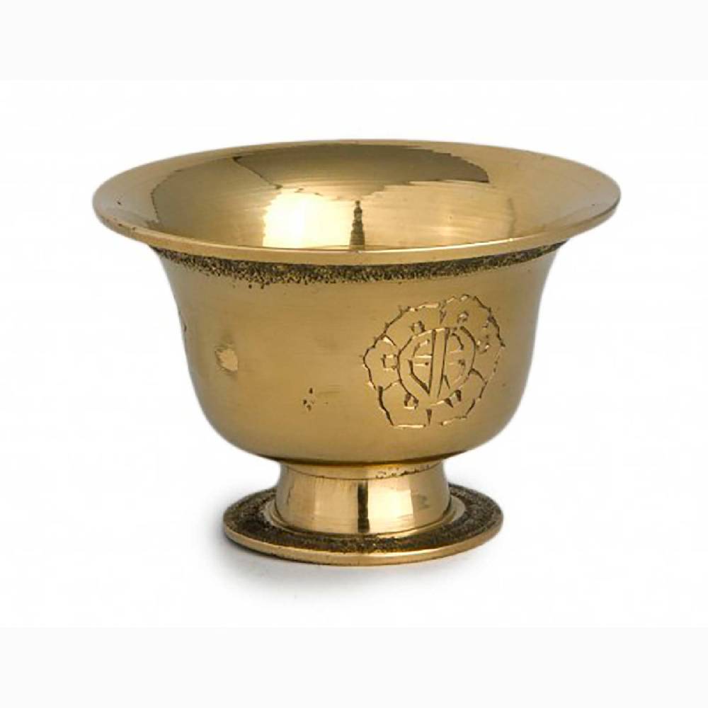 Kunst Und Magie Tibetisches Räucherschale Opferschalen Butterlampe Messing Dipa