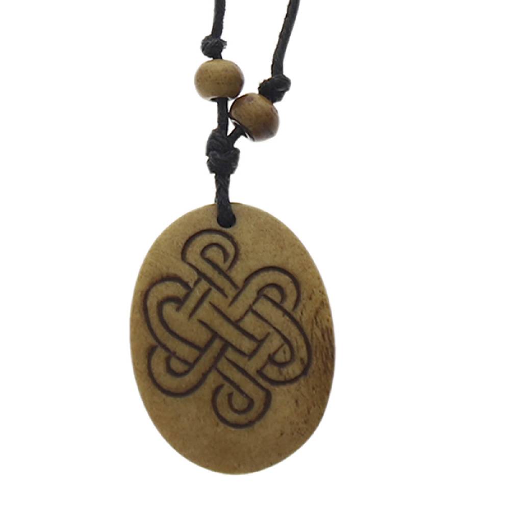 Kunst Und Magie Unendlichen Knoten Budhistischer Schutz Talisman Amulett brauner Anhänger von Kunst und Magie