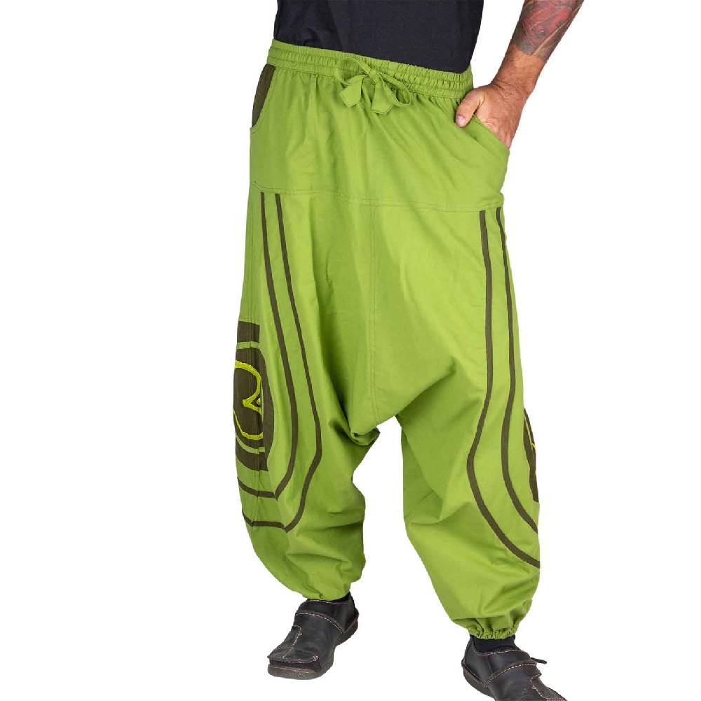 Kunst Und Magie Unisex Psy Baggy Pants Hippie Hose Goa Baumwoll Cargo Haremshose OM