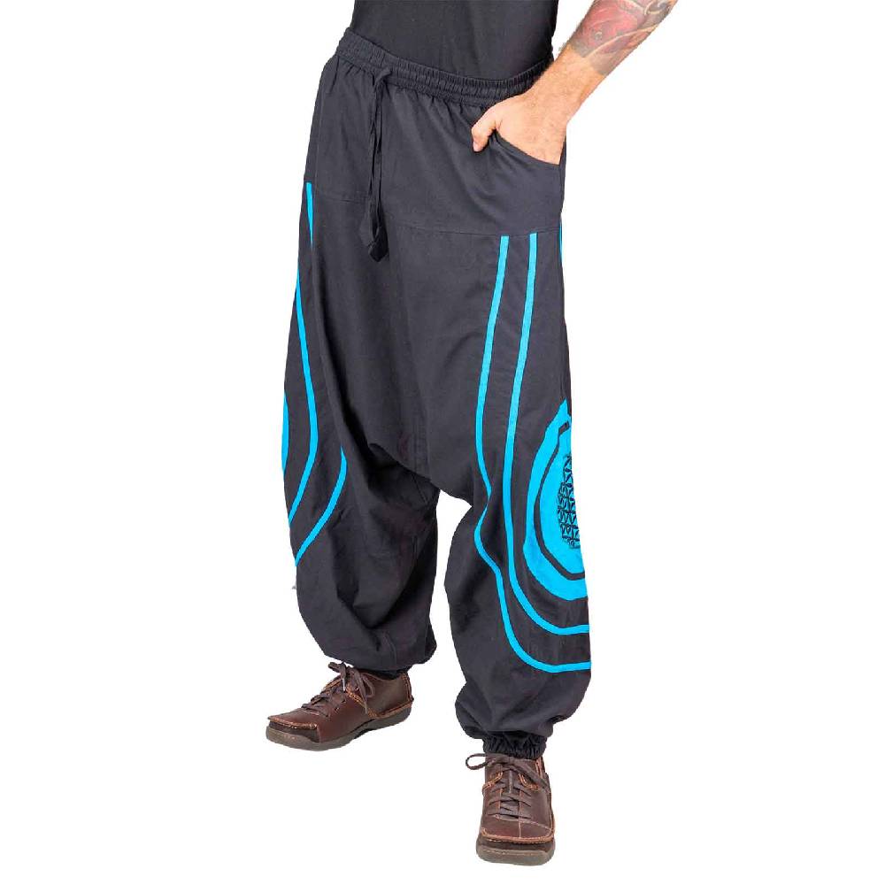 Kunst Und Magie Unisex Psy Baggy Pants Hippie Hose Goa Baumwoll Haremshose Lebensblume Flower Of Life