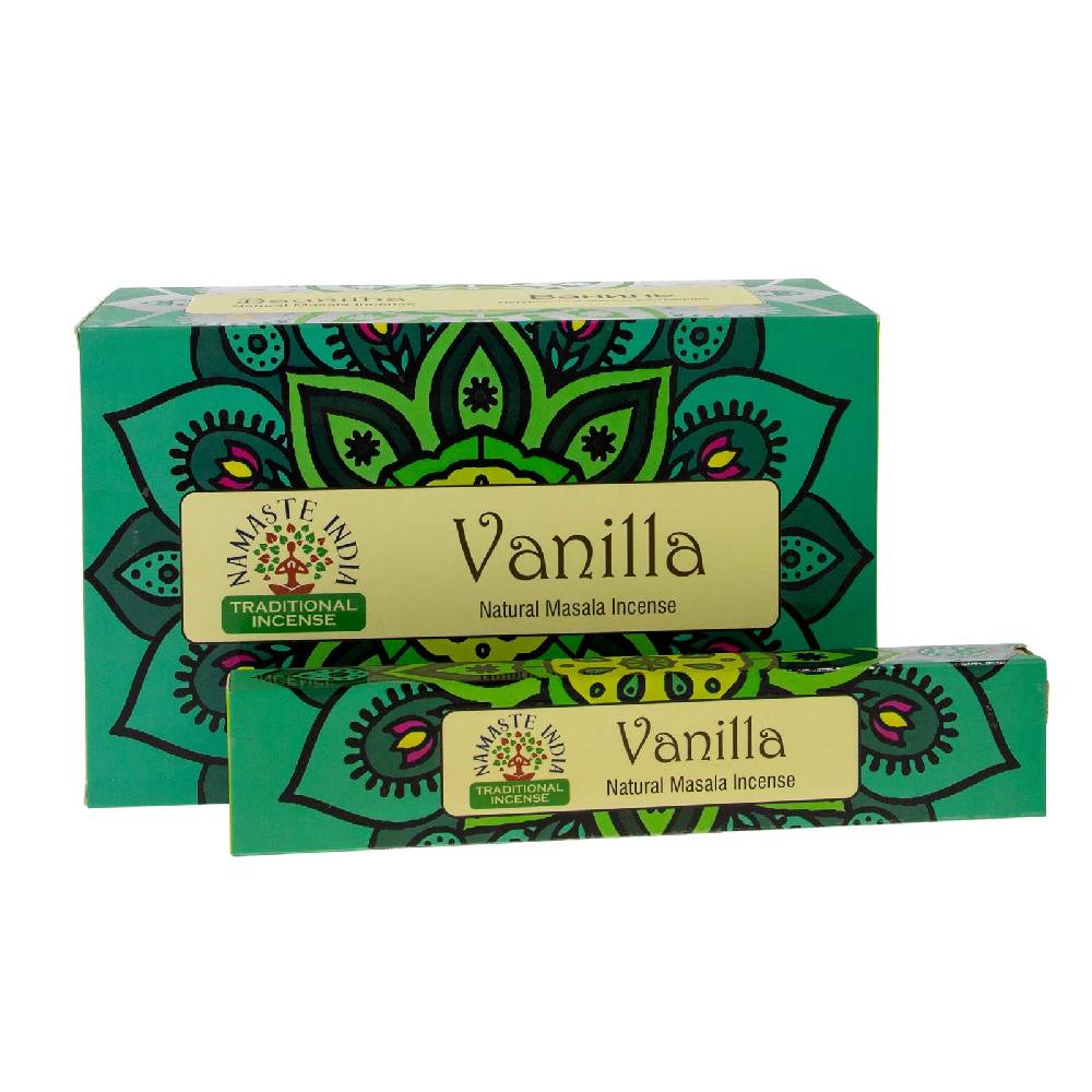 Kunst Und Magie Vanilla Vanille Räucherstäbchen Namaste India 12er Großpackung