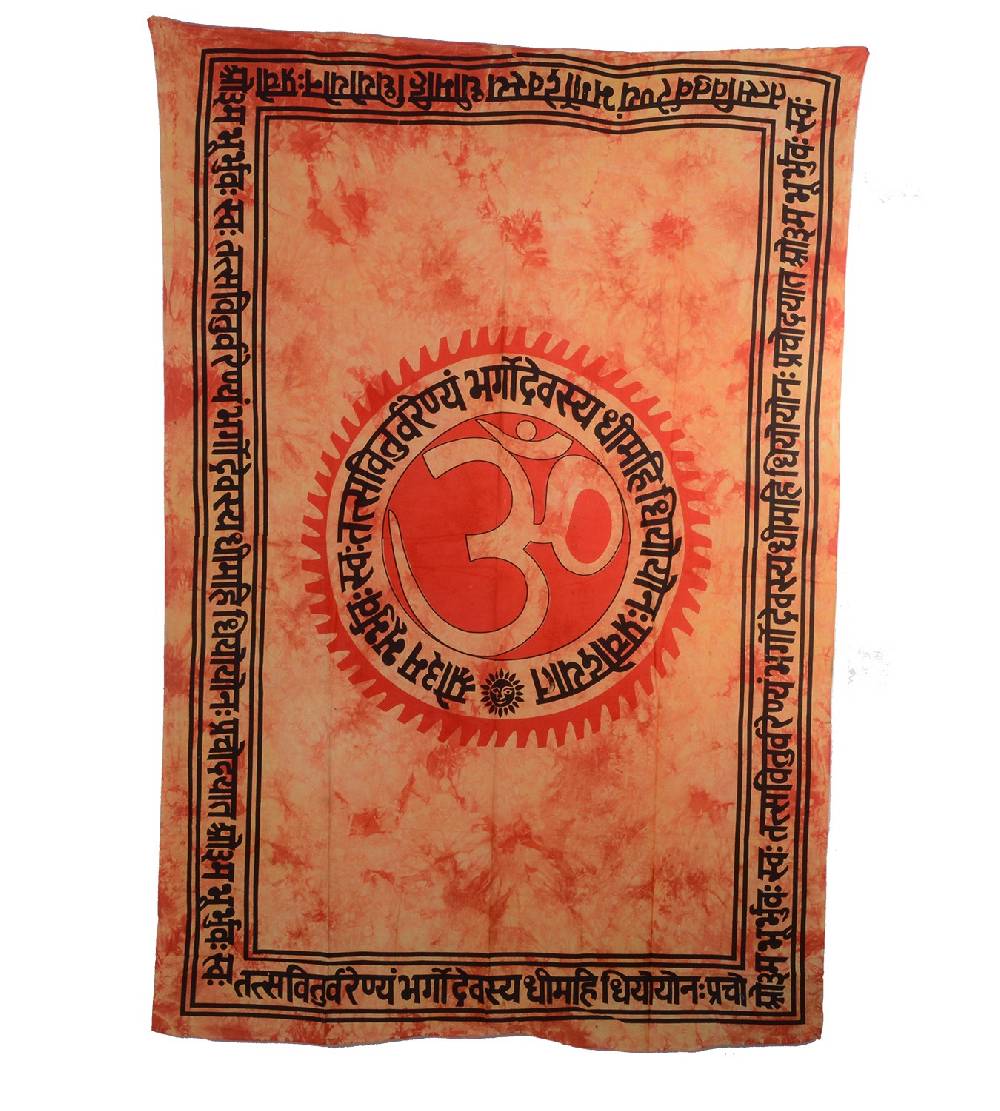 Kunst Und Magie Wandbehang Dekotuch Indien OM Mantra ca. 200 cm x 135 cm