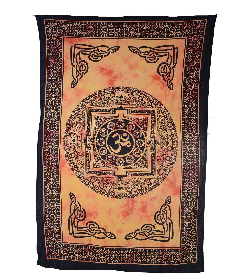 Kunst Und Magie Wandbehang Dekotuch Indien OM Symbol Ca 205 Cm X 140 Cm
