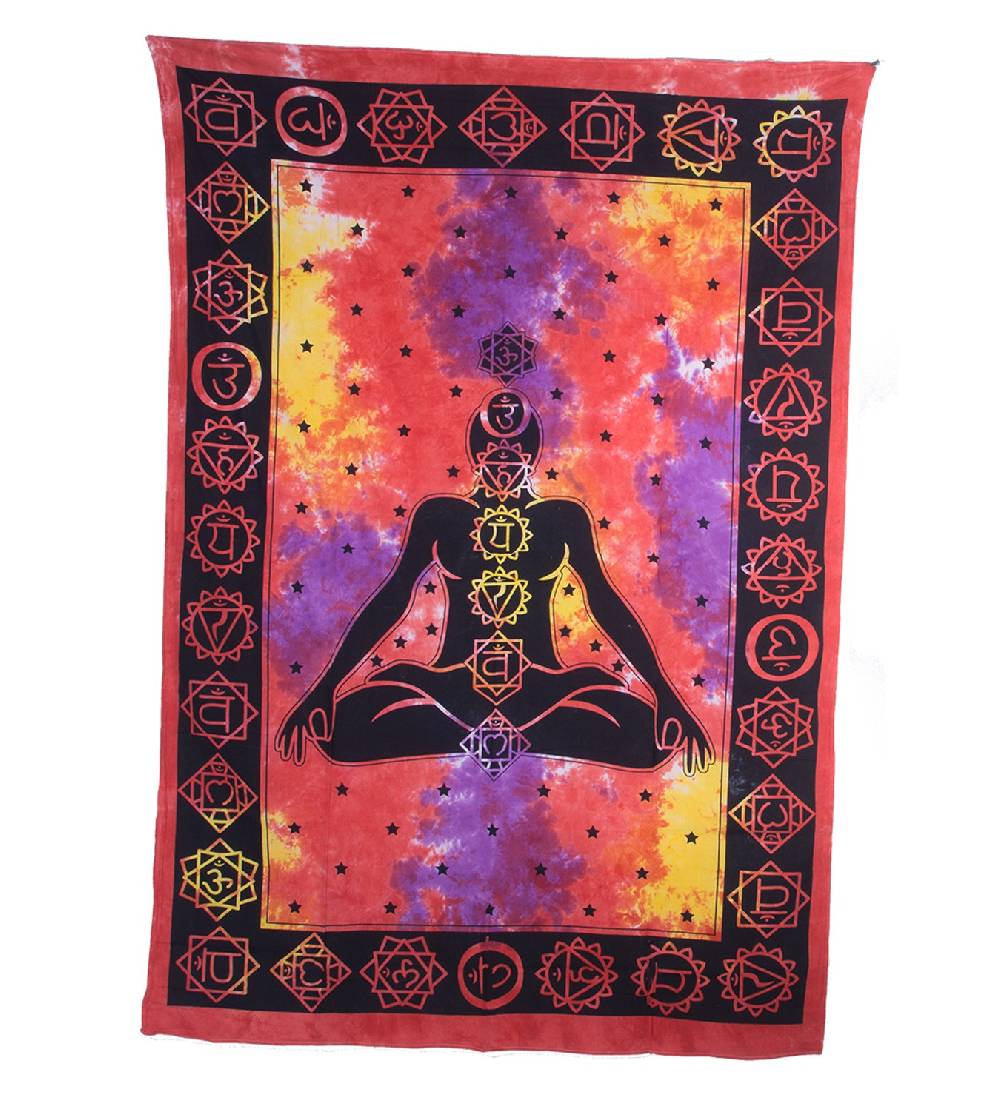 Kunst Und Magie Wandbehang Dekotuch Meditation Chakra Buddha ca. 195 cm x 135 cm von Kunst und Magie