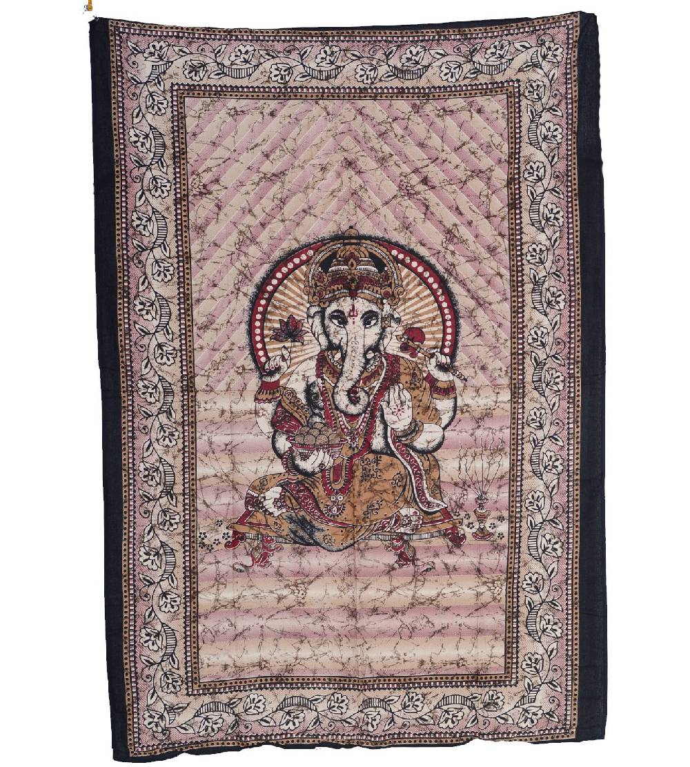 Kunst Und Magie Wandbehang Ganesha Tischdecke Goa Tuch Indien Ca.130 X 200 Cm