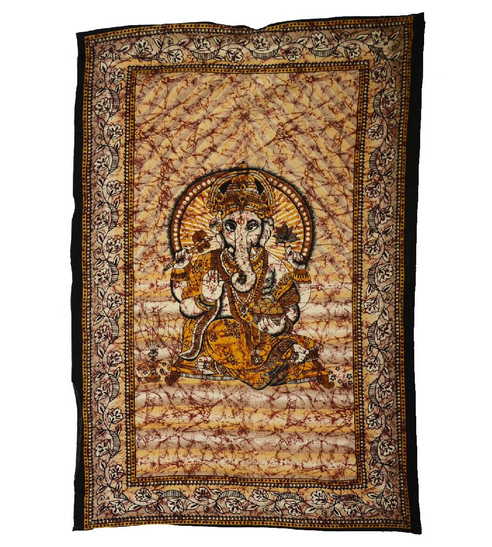 Kunst Und Magie Wandbehang Ganesha Tischdecke Goa Tuch Indien Ca.130 X 200 Cm