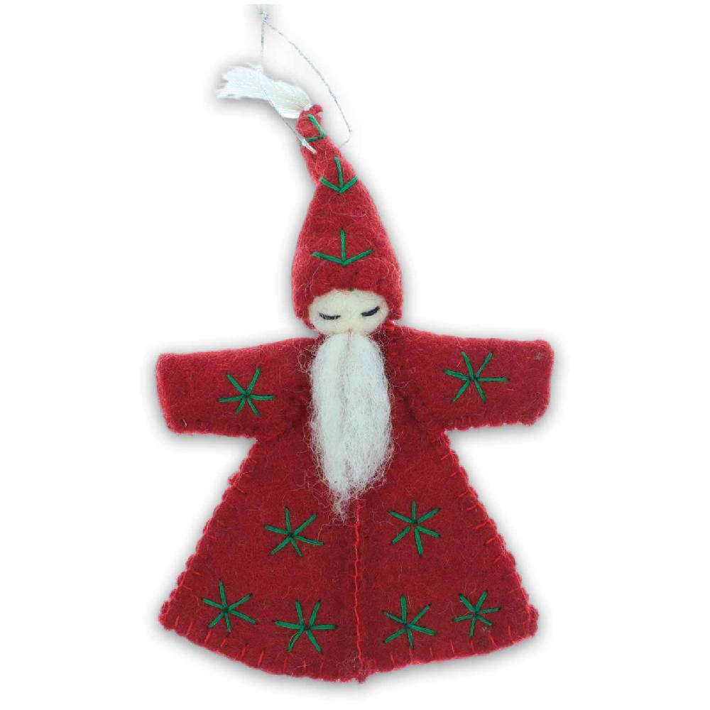 Kunst Und Magie Weihnachtsmann aus Filz Christbaumschmuck Fensterdeko Fair 16cm
