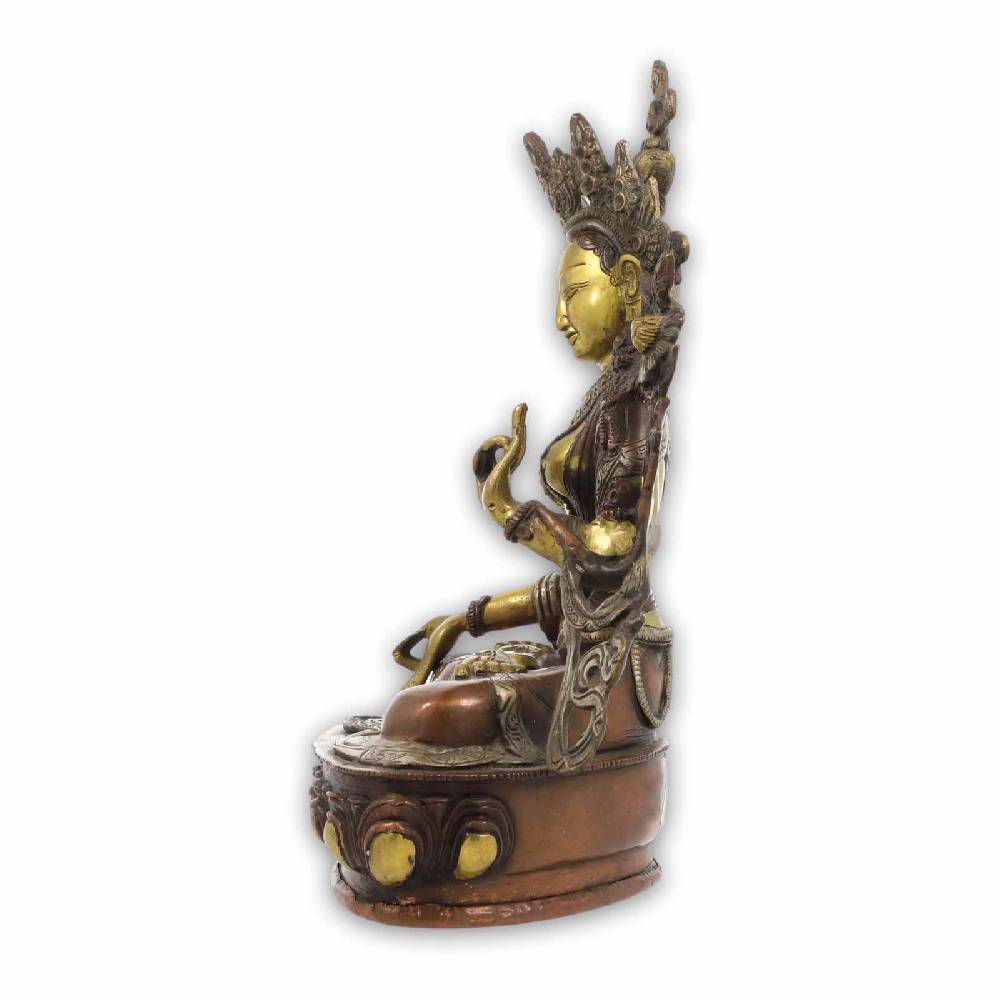 Kunst Und Magie Weise Tara Statue Skulptur Sitzend 35cm