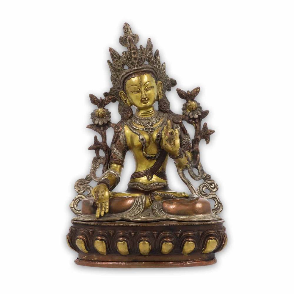 Kunst Und Magie Weise Tara Statue Skulptur Sitzend 35cm
