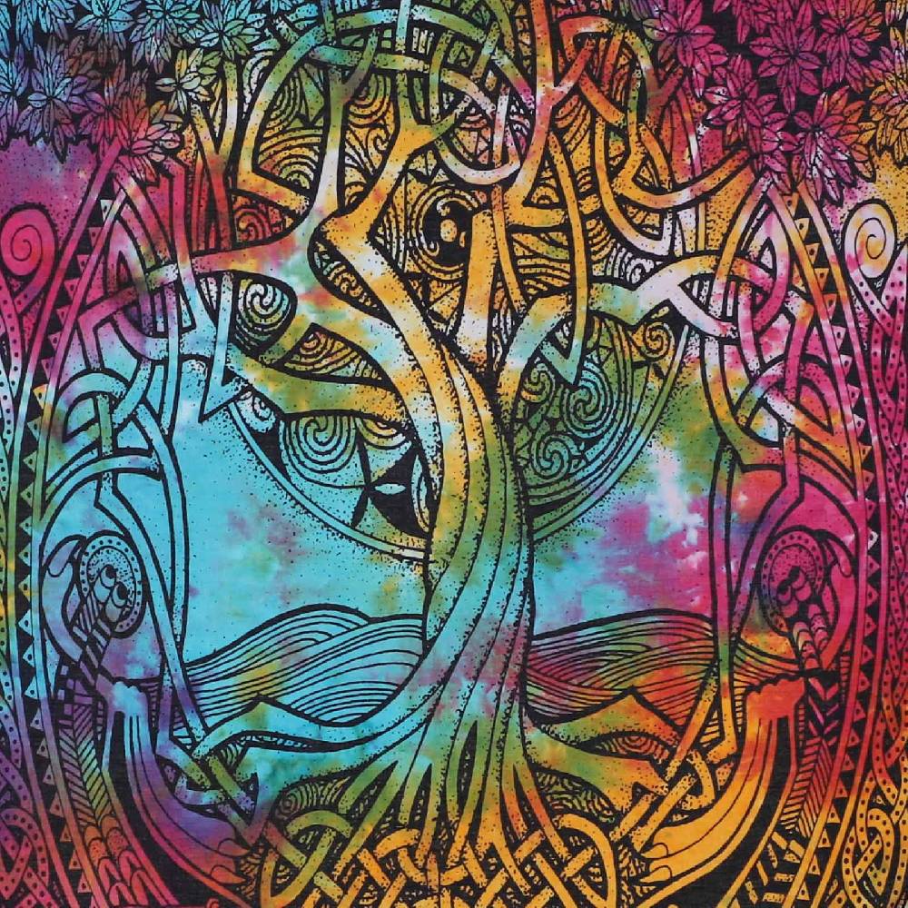 Kunst Und Magie Weltenbaum Lebensbaum Poster Wandbehang Celtic Tree Of Life Ca. 110 X 70 Cm