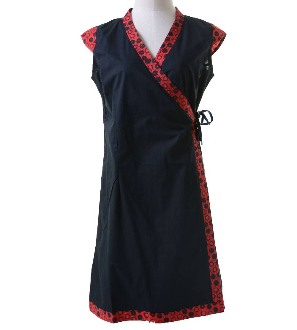 Kunst Und Magie Wickelkleid Tibet Minikleid Tunika Hippie Goa Sommerkleid Extravagant