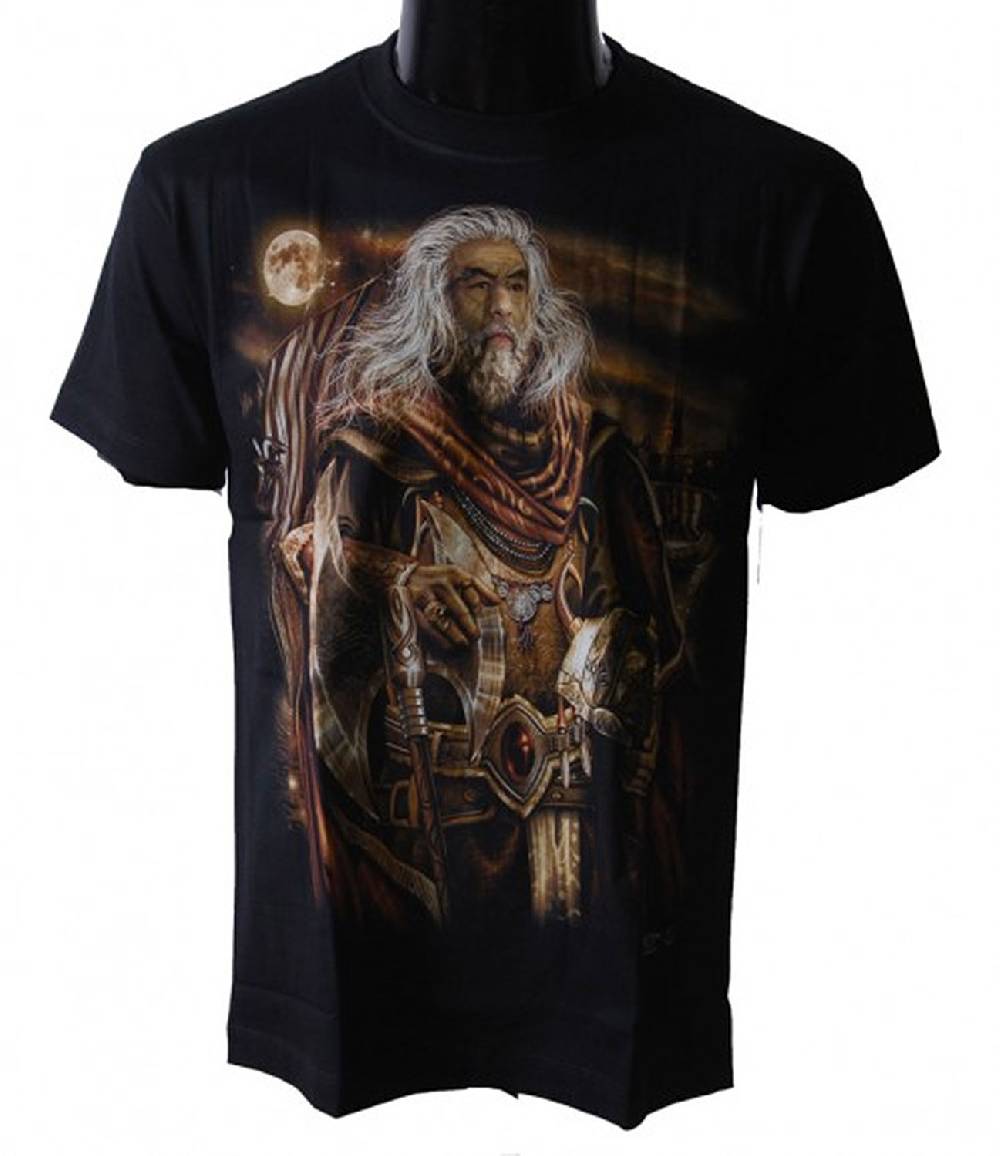 Kunst Und Magie Wikinger T-Shirt Nordisch Fantasy Metal Goth schwarz