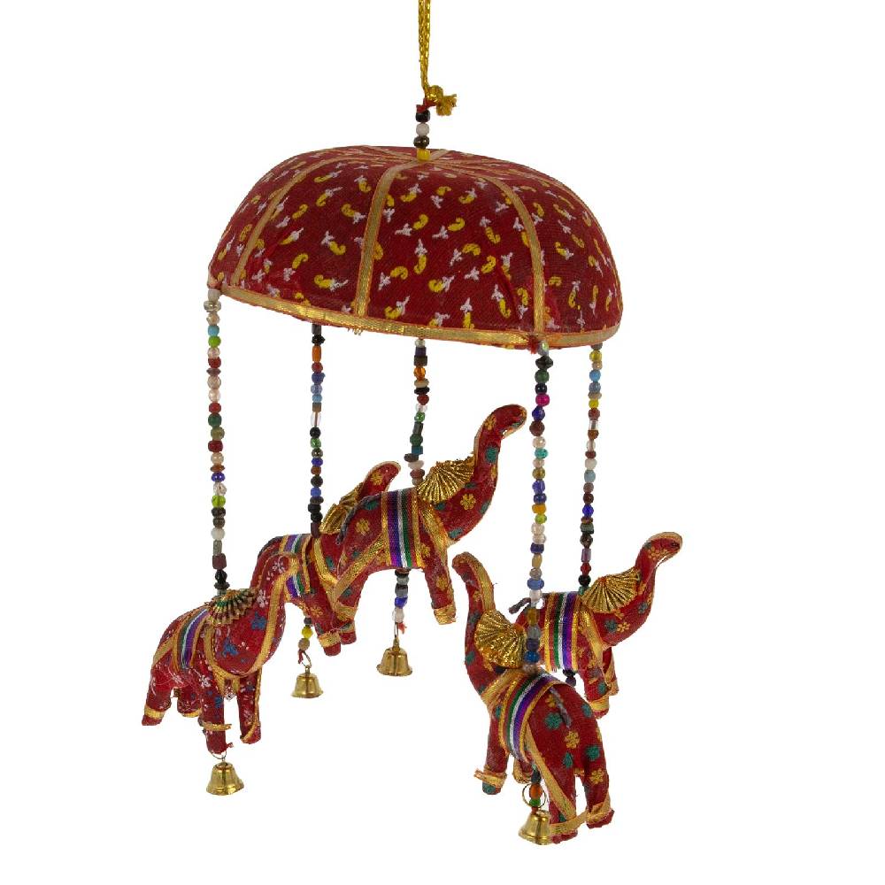 Kunst Und Magie Windspiel Indisches Elefanten Mobile Mit Glocke Dekoration
