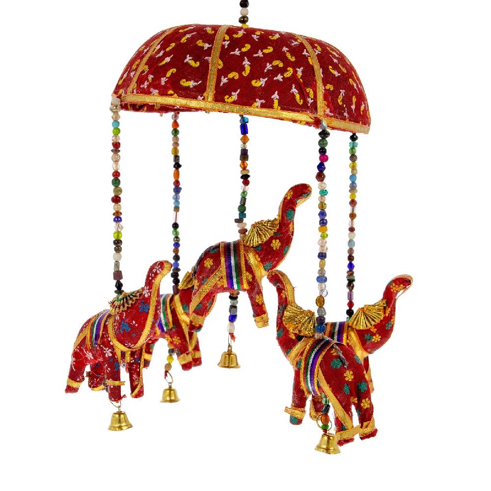 Kunst Und Magie Windspiel Indisches Elefanten Mobile Mit Glocke Dekoration