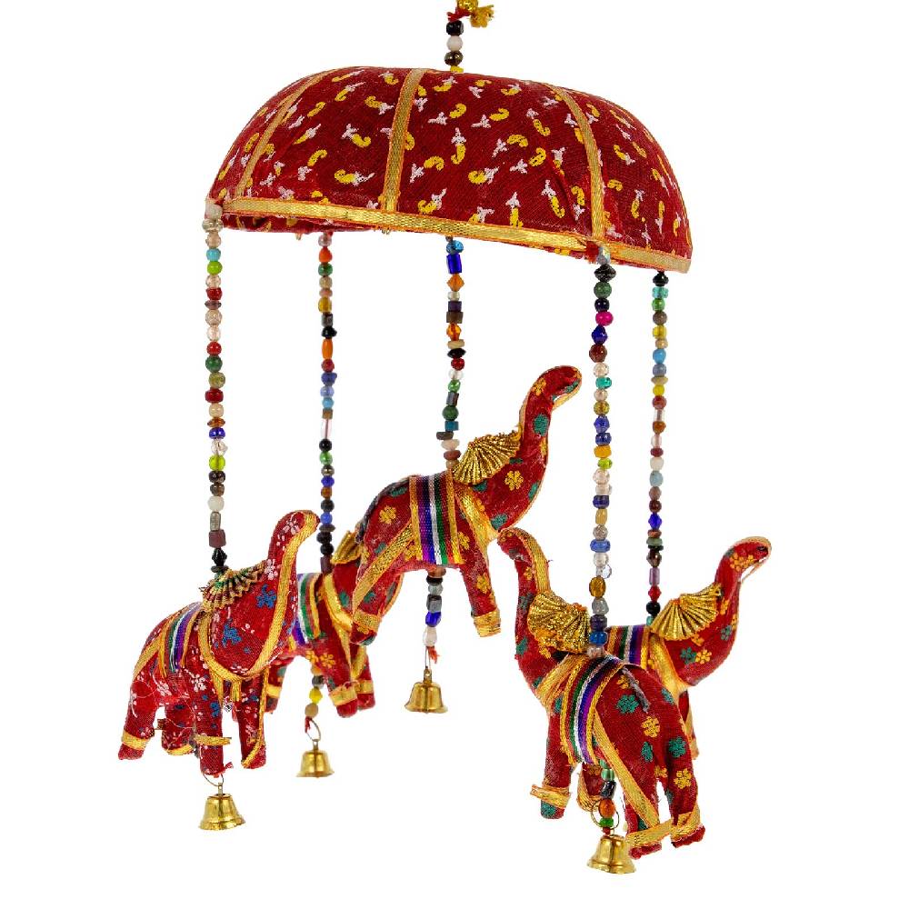 Kunst Und Magie Windspiel Indisches Elefanten Mobile Mit Glocke Dekoration