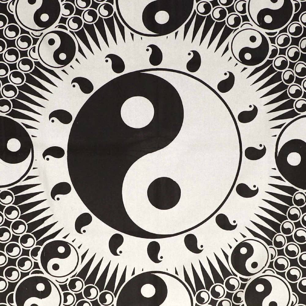 Kunst Und Magie Ying Und Yang Dekotuch Große Tagesdecke Wandbehang Tuch Goa Ca. 140 X 220cm