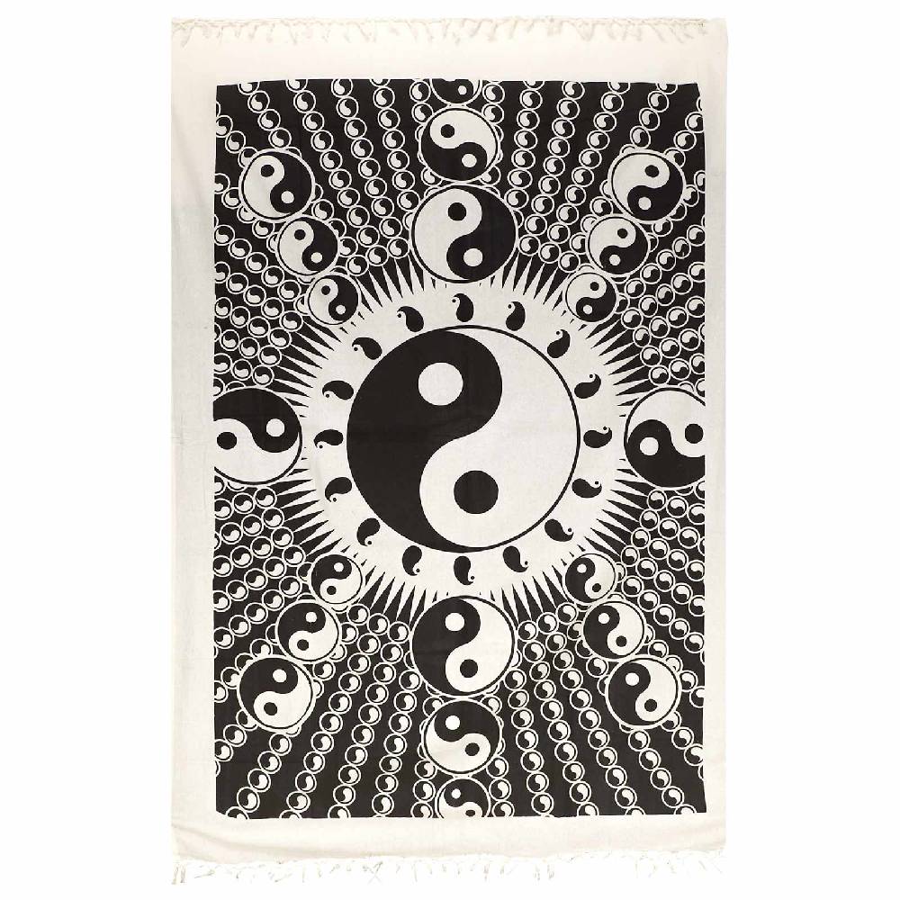 Kunst Und Magie Ying Und Yang Dekotuch Große Tagesdecke Wandbehang Tuch Goa Ca. 140 X 220cm