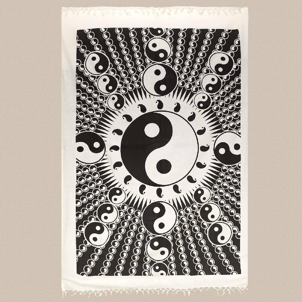 Kunst Und Magie Ying Und Yang Dekotuch Große Tagesdecke Wandbehang Tuch Goa Ca. 140 X 220cm